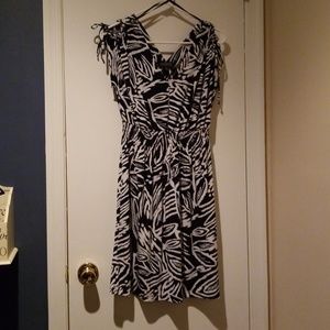 Navy and white dress